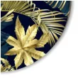 podkladki drewniane liscie palmy zloto granatowe 6 szt
