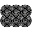 podkladki drewniane ornamet bialy czarne 6 szt