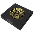 podkladki drewniane ornamet zloty czarne 6 szt