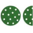 podkladki filcowe gwiazdki pod kubek zielone partypal 6 szt