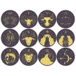 podkladki papierowe andrzejki astro zodiak wz 1 9 5 cm 12 szt