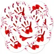 podkladki papierowe halloween krwawa reka 9 5 cm 12 szt