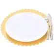 podkladki pod talerze lustrzane falbanki zloty dekolo 28 cm 6 szt