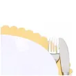 podkladki pod talerze lustrzane falbanki zloty dekolo 32 cm 6 szt