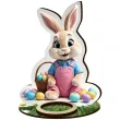 podstawka na jajko dekoracja na wielkanoc pani krolik figurka prezent na zajaca