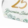 podziekowania dla gosci pudeleczka na slodycze 25 rocznica slubu srebrne gody biale 6 szt