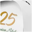 podziekowania dla gosci pudeleczka na slodycze 25 rocznica slubu srebrne gody biale 6 szt