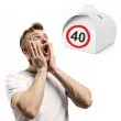 podziekowania dla gosci pudeleczka na slodycze 40 urodziny traffic birthday 7 5 x 6 5 cm 6 szt