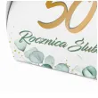 podziekowania dla gosci pudeleczka na slodycze 50 rocznica slubu zlote gody biale 6 szt