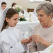 podziekowanie dla gosci komunia chrzest pudeleczka na slodycze wizytowki aniol eukaliptus