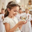 podziekowanie dla gosci komunia chrzest pudeleczka na slodycze wizytowki aniol eukaliptus
