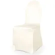 pokrowiec na krzes o classic matowy kremowy partydeco 1 szt