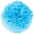 pompon bibulowy classic niebieski partypal 15 cm