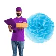 pompon bibulowy classic niebieski partypal 15 cm