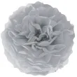 pompon bibulowy classic szaro srebrny partypal 15 cm