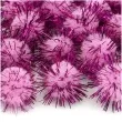 pompony dekoracyjne pluszowe igielki rozowe 20 szt