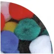 pompony pluszowe akrylowe classic mix titanum 15 mm 80 szt