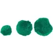 pompony pluszowe akrylowe zielone titanum 20 35 mm 24 szt
