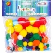 pompony pluszowe classic mix aliga 10 25 mm 78 szt