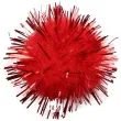 pompony pluszowe metalizowane czerwone titanum 18 mm 15 szt
