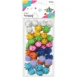pompony pluszowe metalizowane mix titanum 20 mm 40 szt