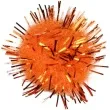 pompony pluszowe metalizowane pomaranczowe titanum 18 mm 15 szt