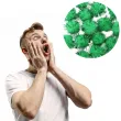 pompony pluszowe metalizowane trawiaste zielone titanum 18 mm 15 szt