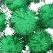 pompony pluszowe metalizowane trawiaste zielone titanum 18 mm 15 szt