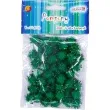 pompony pluszowe metalizowane zielone aliga 13 mm 50 szt