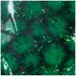 pompony pluszowe metalizowane zielone aliga 13 mm 50 szt