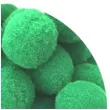 pompony pluszowe poliestrowe jasno zielone aliga 15 50 mm 80 szt
