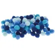 pompony pluszowe poliestrowe niebieski mix brewis 10mm 100 szt
