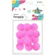 pompony pluszowe poliestrowe rozowe titanum 18 mm 15 szt