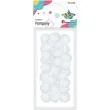 pompony pluszowe poliestrowe sniegowe biale titanum 25 mm 30 szt