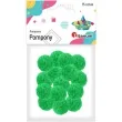 pompony pluszowe poliestrowe wiosenne zielone titanum 18 mm 15 szt