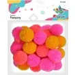 pompony pluszowe wloczkowe jaskrawe mix titanum 30 mm 18 szt