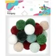 pompony pluszowe wloczkowe pastelowe ciemne mix titanum 30 mm 18 szt