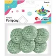 pompony pluszowe wloczkowe pastelowe zielone jasne titanum 30 mm 6 szt