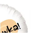 prezent dekoracja balon foliowy zdrowka serce bialy do szpitala 18 rnd