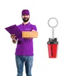 prezent dla chlopaka brelok shaker protein silownia czerwony
