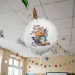 prezent dla nauczyciela na dzien edukacji narodowej balon foliowy kwiaty bialy 18 rnd