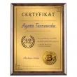 prezent na 18 20 30 40 50 60 urodziny zloty certyfikat w drewnie personalizacja ramka obrazek