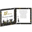 prezent na 18 urodziny kartka okolicznosciowa glamour czarna upominek pamiatka z koperta
