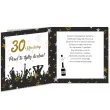 prezent na 30 urodziny kartka okolicznosciowa glamour czarna upominek pamiatka z koperta
