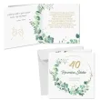 prezent na 40 rocznice slubu pamiatka kartka okolicznosciowa eukaliptus beauty 15x15 cm