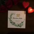 prezent na 50 rocznice slubu zlote gody pamiatka kartka okolicznosciowa eukaliptus beauty 15cm