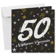 prezent na 50 urodziny kartka okolicznosciowa glamour czarna upominek pamiatka z koperta