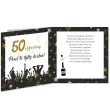 prezent na 50 urodziny kartka okolicznosciowa glamour czarna upominek pamiatka z koperta