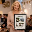 prezent na 50 urodziny z imieniem personalizowany dyplom w ramce wszystkiego najlepszego