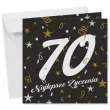 prezent na 70 urodziny kartka okolicznosciowa glamour czarna upominek pamiatka z koperta